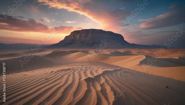 Obraz sunset in the desert