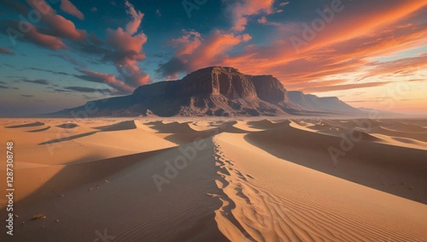 Obraz sunset in the desert