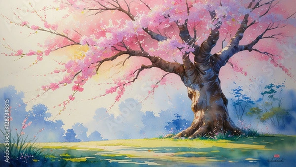 Obraz spring landscape with tree