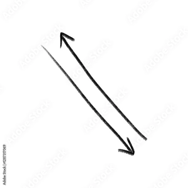 Obraz Handdrawn black arrow on transparent background
