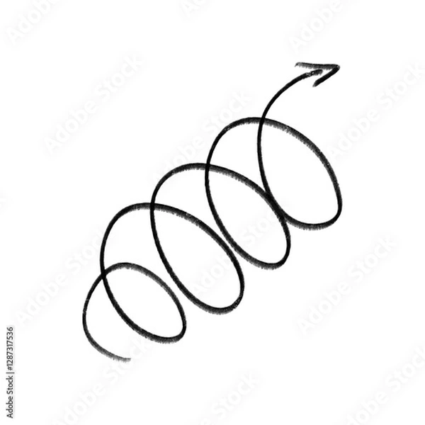 Obraz Handdrawn black arrow on transparent background