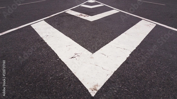 Obraz Road with white lines