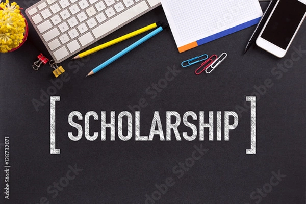 Obraz SCHOLARSHIP CONCEPT ON BLACKBOARD