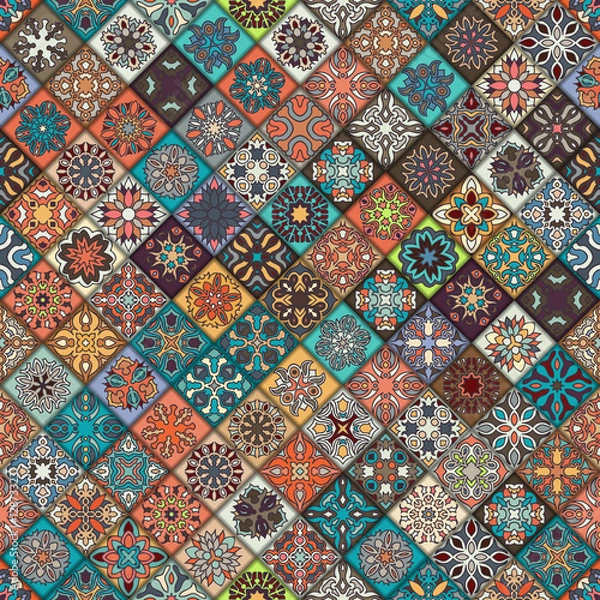 Obraz Seamless pattern. Vintage decorative elements. Hand drawn background. Islam, Arabic, Indian, ottoman motifs. Perfect for printing on fabric or paper.