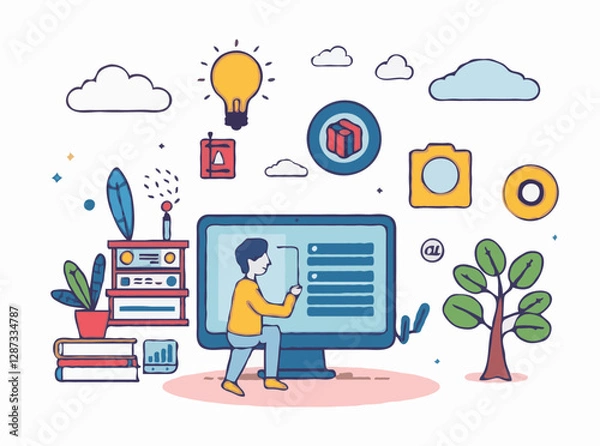 Obraz Creative Visual Elements for Interactive E-Learning Modules