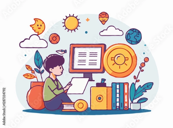 Obraz Creative Visual Elements for Interactive E-Learning Modules