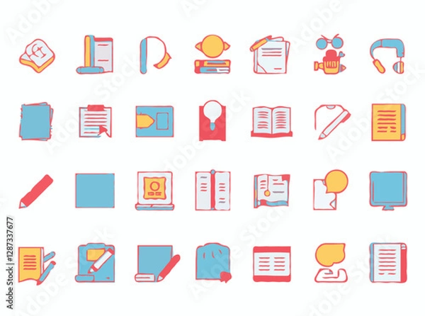 Obraz Engaging Educational Icons for Digital Study Guides