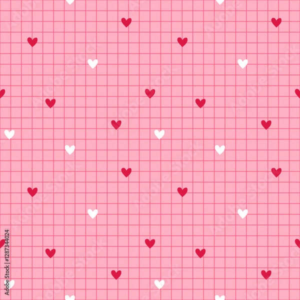 Fototapeta seamless pattern with hearts