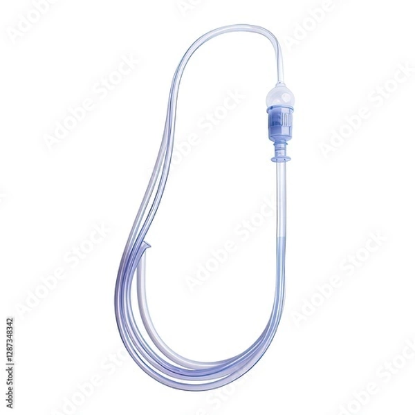 Fototapeta Flawless Visual of a Photo Catheter, Isolated on a White Background