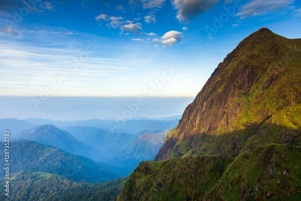 Obraz mountain landscape with moon