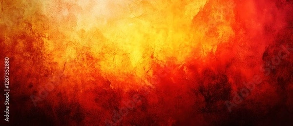 Fototapeta Abstract fiery texture with vibrant shades of orange and red creating a dramatic backdrop