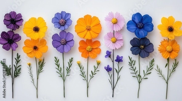 Fototapeta Colorful Floral Arrangement with Various Flower Types and Colors