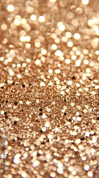 Fototapeta The glistening golden glitter texture background with blurred effect