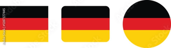 Fototapeta German Flag in Various Shapes for Design Use