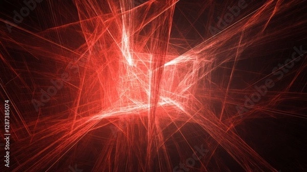 Fototapeta abstract technology and science background featuring a futuristic mesh network with geometric lines and digital grid elements, perfect for high-tech concepts, innovation themes, and modern data visual