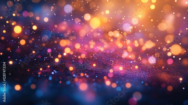 Fototapeta A vibrant firework explosion with a blurred bokeh backdrop perfect for an abstract holiday design