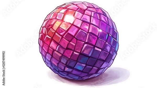 Fototapeta Disco Ball, Abstract, Stylish, Isolated, Party Accessory