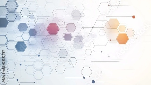 Obraz Abstract Hexagonal Network Design