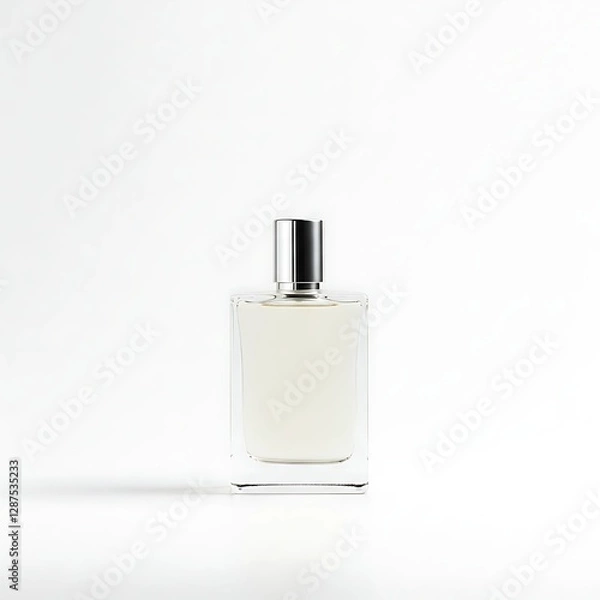 Obraz A minimalist perfume bottle on a clean white background shot