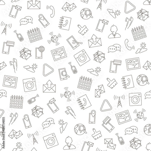 Fototapeta Mobile service icons