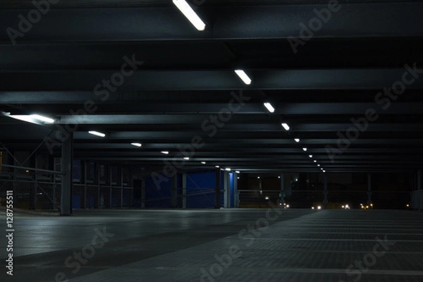 Obraz car park at night