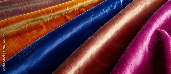 Fototapeta Colorful Fabrics Display