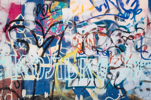 Obraz Colorful graffiti on the wall