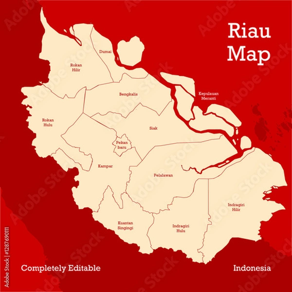 Obraz RIAU VECTOR MAP