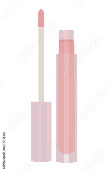 Obraz lipstick, lipgloss, lipmatte icon makeup isolated illustration vector design