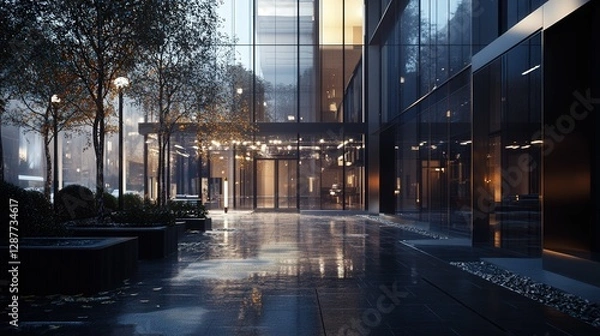 Fototapeta AI system that analyzes architectural blueprints and automatically generates realistic renderings of buildings with accurate lighting and textures
