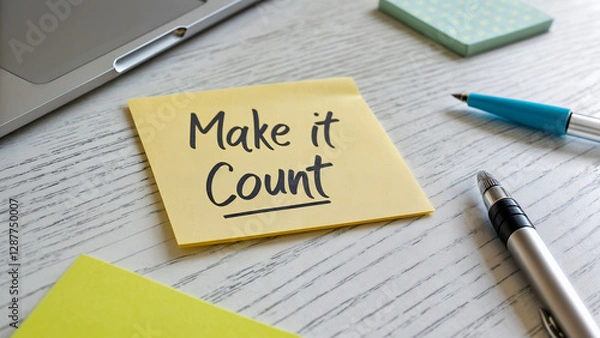 Fototapeta make it count Text
