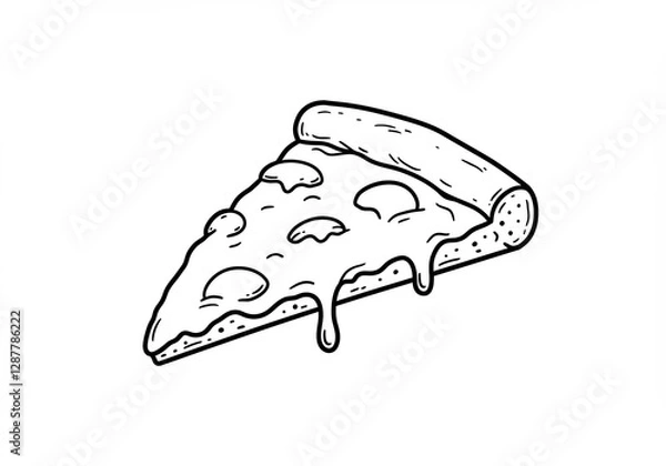 Obraz Delicious Pizza Slice Melts Beautifully. AI Generated