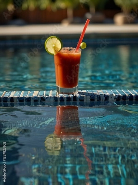 Obraz cocktail on the pool