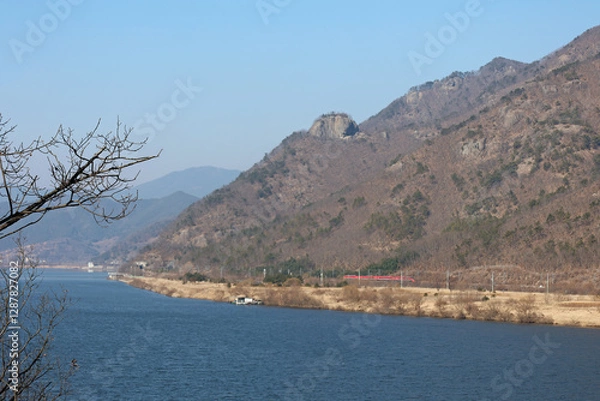 Obraz 한국의 아름다운 강변 풍경