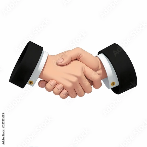 Obraz handshake isolated on white background