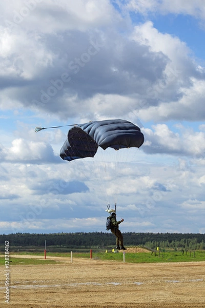 Obraz Dropping parachutists