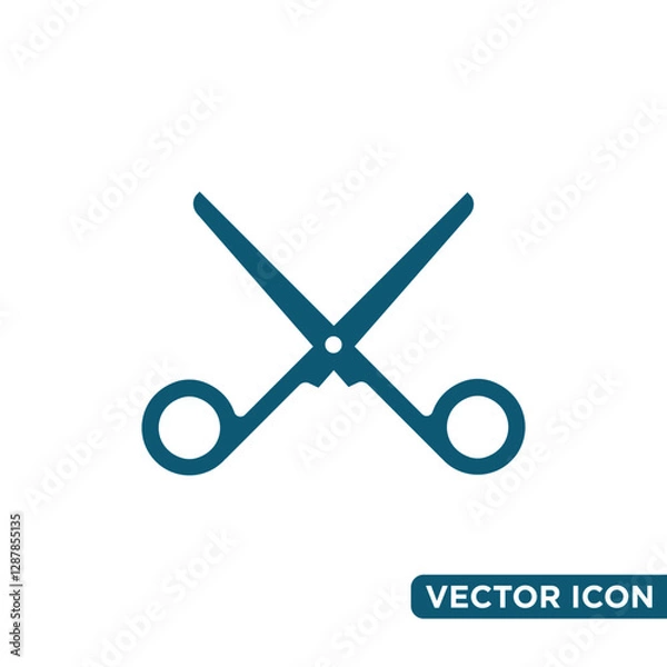 Fototapeta Simple Scissors Icon Design Template 