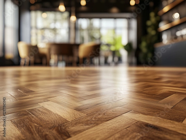 Obraz Coffee shop, Cafeteria, Bistro. Empty Surface for product presentation