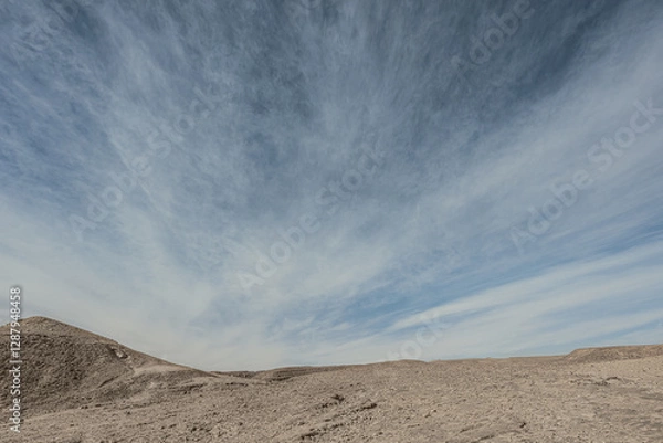 Fototapeta Desert under a cloudy sky near Eilat
