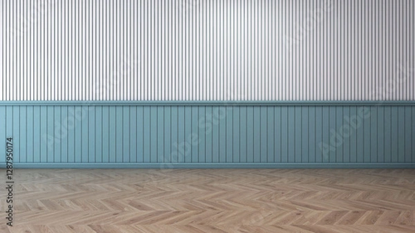 Fototapeta Empty room with Wall Background. 3D illustration, 3D rendering