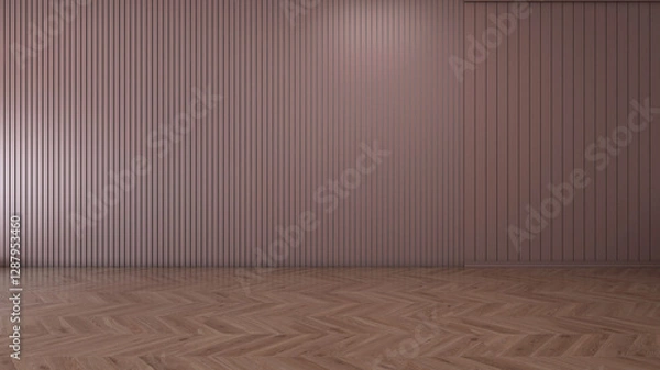 Fototapeta Room interior with wall background. 3D rendering ,3D illustration	

