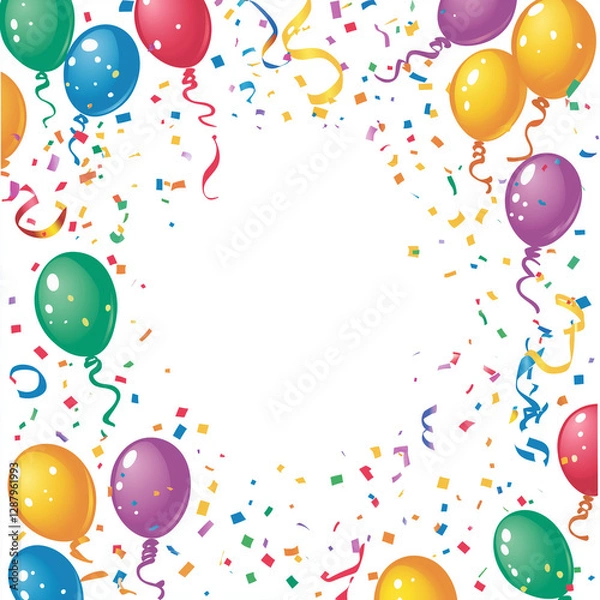 Fototapeta Balloons Frame