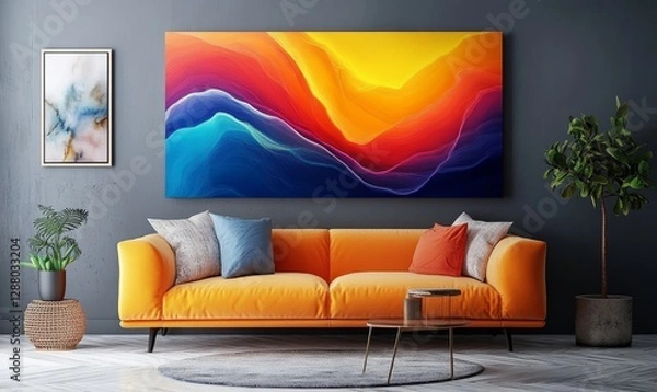 Fototapeta Modern Abstract Color Swirl, Generative AI