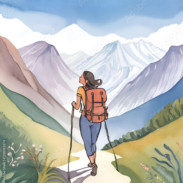 Obraz hiking in the mountains