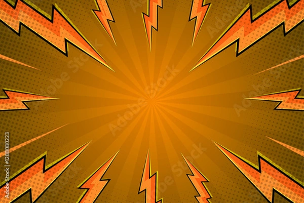 Obraz flat-comic-style-background-copy-space