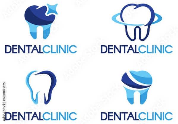 Obraz flat-dental-clinic-logo