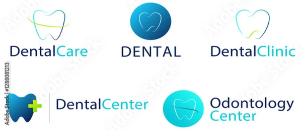 Obraz flat-design-dental-logo-templates 6