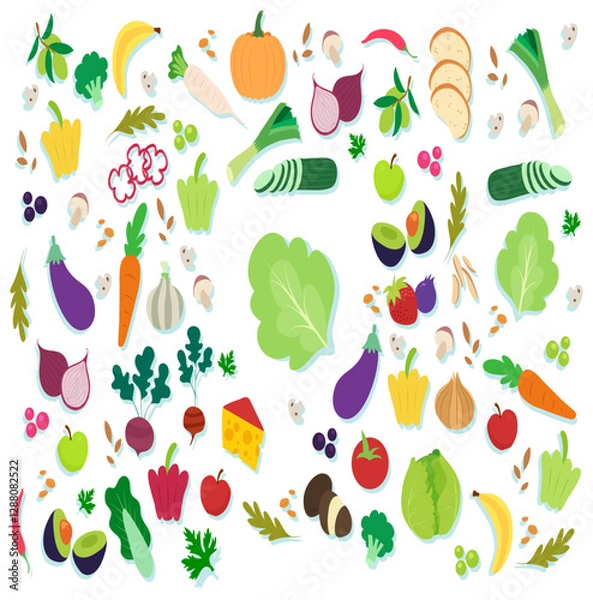 Obraz flat-food-background