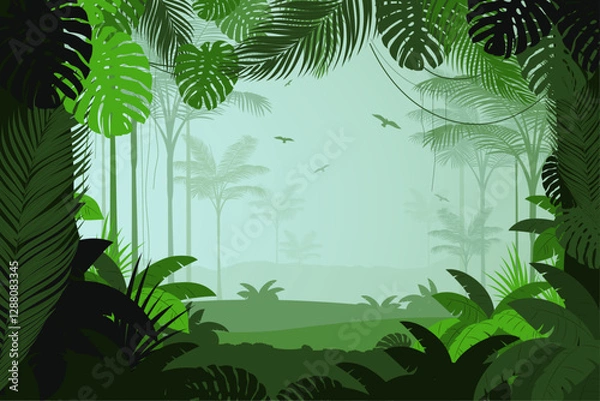 Obraz flat-jungle-background