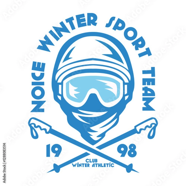 Obraz Ski snow Snowboarding winter logo